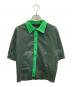 CABaN（キャバン）の古着「ポリエステル バイカラーカーディガン」｜グリーン