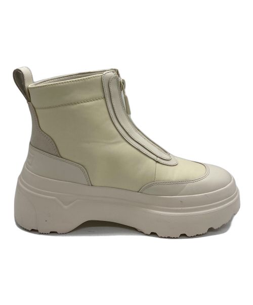 HUNTER（ハンター）HUNTER (ハンター) EXPLORER ANKLE ZIP FLATFORM BOOT ホワイト サイズ:US 8の古着・服飾アイテム