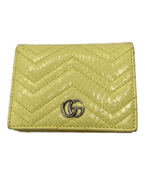 GUCCI（グッチ）GUCCI (グッチ) ダブルGカードケース イエローの古着・服飾アイテム