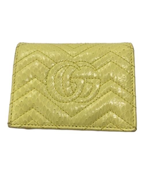 GUCCI（グッチ）GUCCI (グッチ) ダブルGカードケース イエローの古着・服飾アイテム