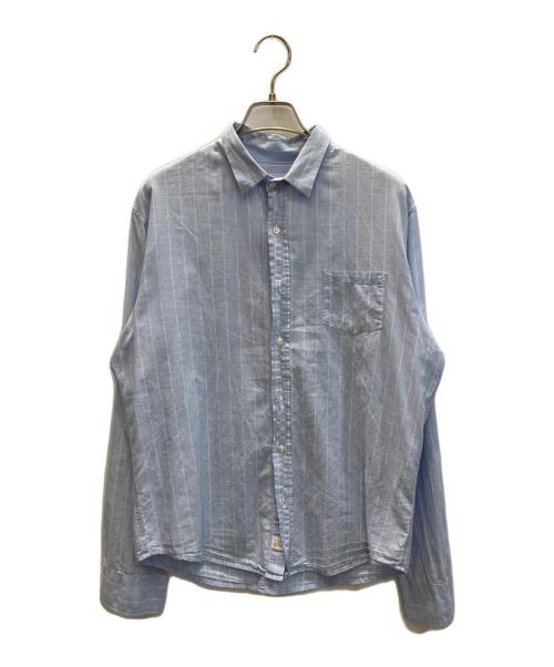 Frank&Eileen（フランクアンドアイリーン）Frank&Eileen (フランクアンドアイリーン) LUKE ストライプシャツ ブルー サイズ:SIZE Sの古着・服飾アイテム