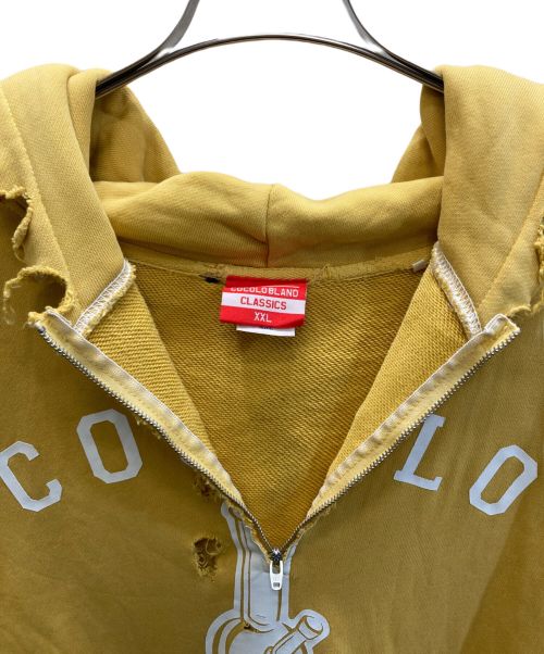 COCOLOBLAND（ココロブランド）COCOLOBLAND (ココロブランド) ハーフジップパーカー イエロー サイズ:XXLの古着・服飾アイテム