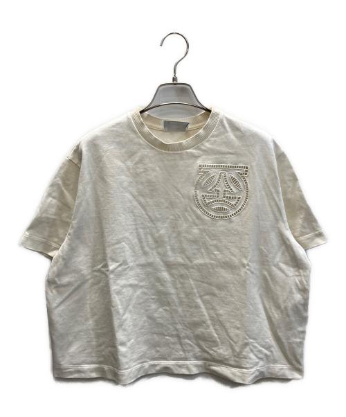 Salvatore Ferragamo（サルヴァトーレ フェラガモ）Salvatore Ferragamo (サルヴァトーレ フェラガモ) ロゴカットTシャツ ホワイト サイズ:Sの古着・服飾アイテム