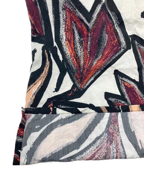 Salvatore Ferragamo（サルヴァトーレ フェラガモ）Salvatore Ferragamo (サルヴァトーレ フェラガモ) フローラルシャツ ベージュ×ボルドー サイズ:40の古着・服飾アイテム