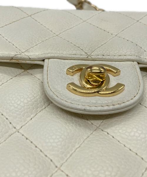 CHANEL（シャネル）CHANEL (シャネル) キャビアスキン　ミニマトラッセチェーンショルダーバッグ ホワイト サイズ:FREEの古着・服飾アイテム