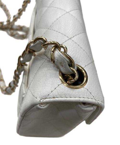 CHANEL（シャネル）CHANEL (シャネル) キャビアスキン　ミニマトラッセチェーンショルダーバッグ ホワイト サイズ:FREEの古着・服飾アイテム