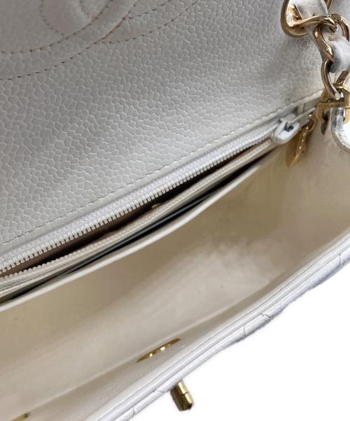 CHANEL（シャネル）CHANEL (シャネル) キャビアスキン　ミニマトラッセチェーンショルダーバッグ ホワイト サイズ:FREEの古着・服飾アイテム