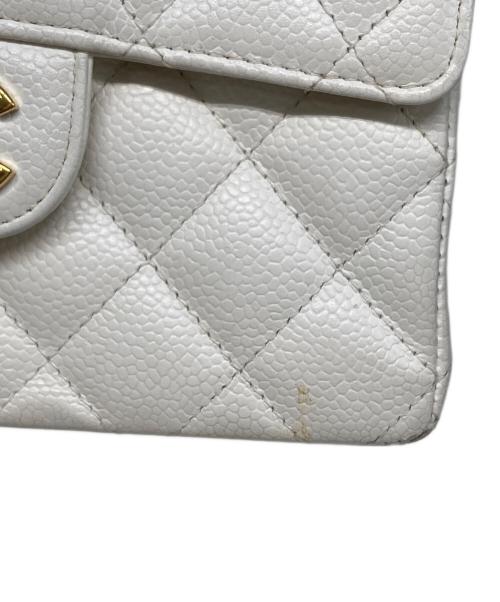 CHANEL（シャネル）CHANEL (シャネル) キャビアスキン　ミニマトラッセチェーンショルダーバッグ ホワイト サイズ:FREEの古着・服飾アイテム