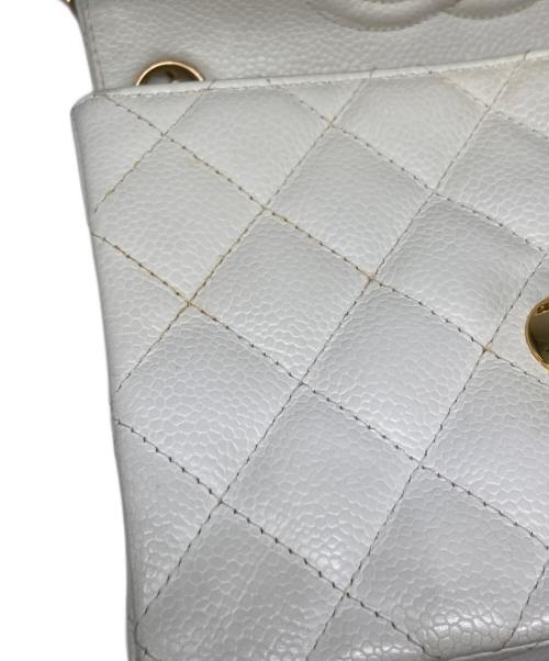 CHANEL（シャネル）CHANEL (シャネル) キャビアスキン　ミニマトラッセチェーンショルダーバッグ ホワイト サイズ:FREEの古着・服飾アイテム