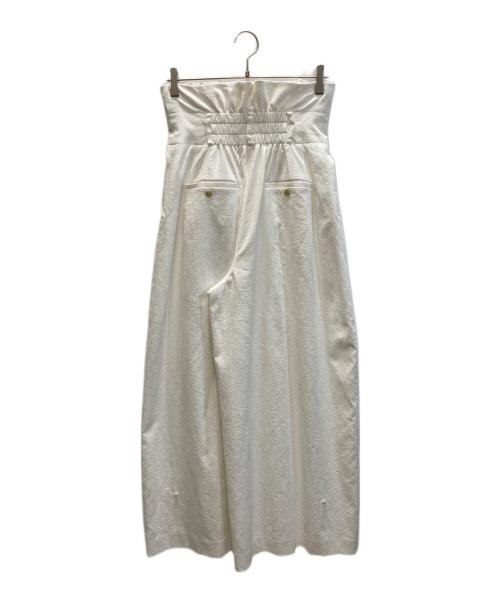 ETRE TOKYO（エトレトウキョウ）ETRE TOKYO (エトレトウキョウ) 2WAYシルエットハイウエストタックパンツ ホワイト サイズ:Mの古着・服飾アイテム