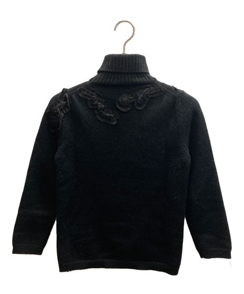 PRADA（プラダ）PRADA (プラダ) カシミヤビジューニット ブラック サイズ:SIZE 38の古着・服飾アイテム