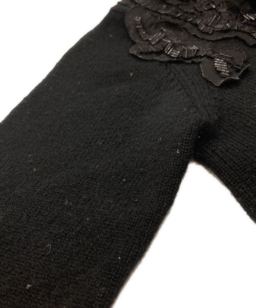 PRADA（プラダ）PRADA (プラダ) カシミヤビジューニット ブラック サイズ:SIZE 38の古着・服飾アイテム