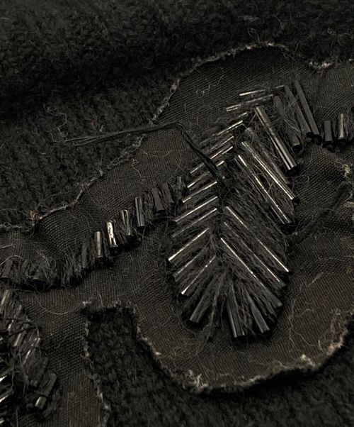 PRADA（プラダ）PRADA (プラダ) カシミヤビジューニット ブラック サイズ:SIZE 38の古着・服飾アイテム