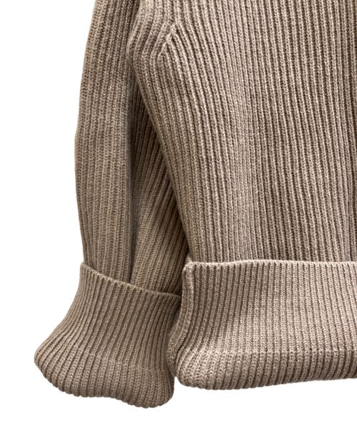 AURALEE（オーラリー）AURALEE (オーラリー) SUPER FINE WOOL RIB KNIT BIG P/O ブラウン サイズ:SIZE 0の古着・服飾アイテム