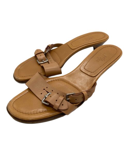 HERMES（エルメス）HERMES (エルメス) ダブルベルトサンダル ブラウン サイズ:SIZE 37の古着・服飾アイテム