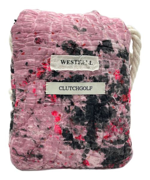 WESTFALL（ウェストフォール）WESTFALL (ウェストフォール) CLUTCHGOLF Pink Antique Quilt Snoppy Bag ピンクの古着・服飾アイテム