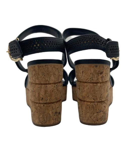 Salvatore Ferragamo（サルヴァトーレ フェラガモ）Salvatore Ferragamo (サルヴァトーレ フェラガモ) ストラップサンダル ブラック サイズ:SIZE 4の古着・服飾アイテム