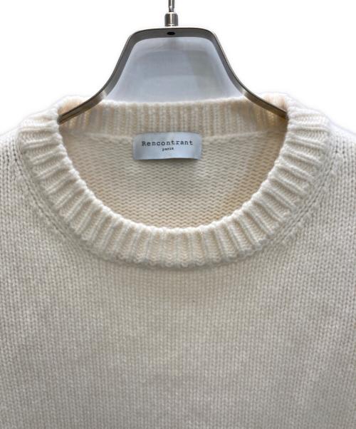 rencontrant（レンコントラント）Rencontrant (レンコントラント) カシミヤニット ホワイト サイズ:SIZE Mの古着・服飾アイテム