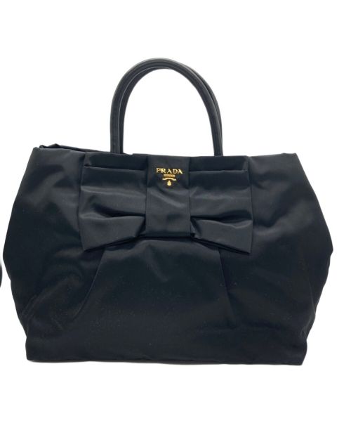 PRADA（プラダ）PRADA (プラダ) リボンナイロンバッグ ブラックの古着・服飾アイテム