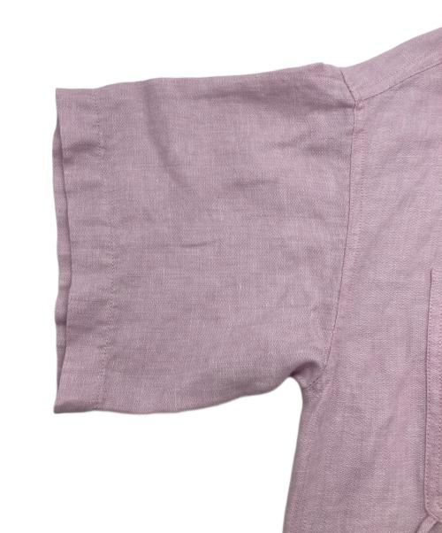 BEAMS BOY（ビームスボーイ）BEAMS BOY (ビームスボーイ) maturely / Linen Blend Work Shirt Dress パープルの古着・服飾アイテム