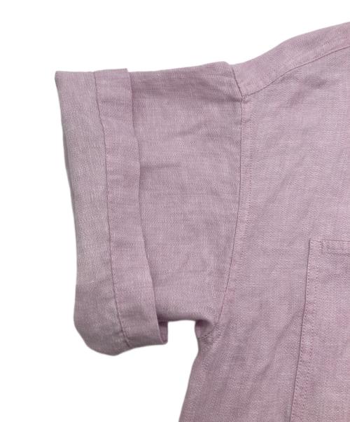 BEAMS BOY（ビームスボーイ）BEAMS BOY (ビームスボーイ) maturely / Linen Blend Work Shirt Dress パープルの古着・服飾アイテム