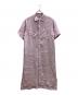 BEAMS BOY（ビームスボーイ）の古着「maturely / Linen Blend Work Shirt Dress」｜パープル