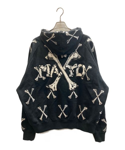 MAYO（メイヨー）MAYO (メイヨー) CROSS BONES Embroidery Hoodie ブラック サイズ:SIZE XLの古着・服飾アイテム