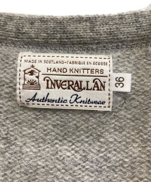 INVERALLAN（インバーアラン）INVERALLAN (インバーアラン) Vネックニットカーディガン グレー サイズ:36の古着・服飾アイテム