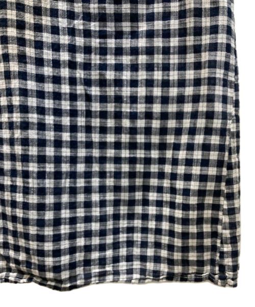 SOIL（ソイル）SOIL (ソイル) シャツワンピース ホワイト×ネイビー サイズ:2の古着・服飾アイテム