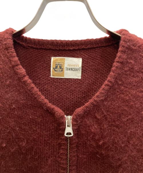 TOWN CRAFT（タウンクラフト）TOWN CRAFT (タウンクラフト) NUMBER (N)INE (ナンバーナイン) ZIP-UP CREW CARDIGAN ブラウン サイズ:Mの古着・服飾アイテム