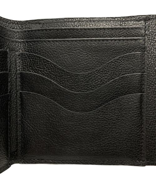 IL BISONTE（イル ビゾンテ）IL BISONTE (イル ビゾンテ) レザーフラップ二つ折りウォレット ブラックの古着・服飾アイテム