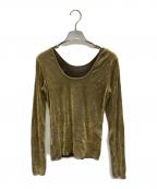 YANUKヤヌーク）の古着「シアーベロア ロングスリーブ」｜オリーブ