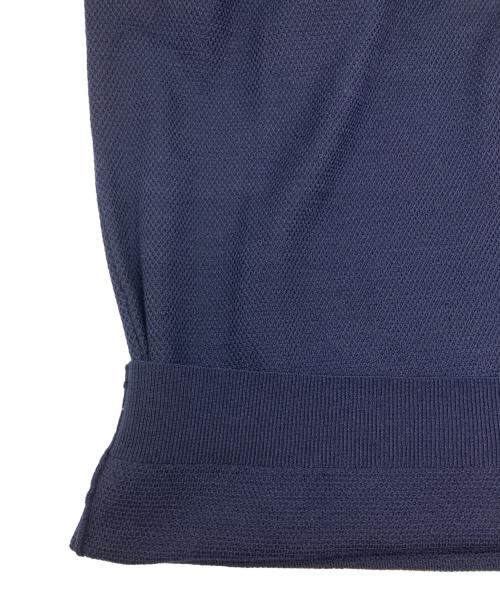 BLACK LABEL CRESTBRIDGE（ブラックレーベル クレストブリッジ）BLACK LABEL CRESTBRIDGE (ブラックレーベル クレストブリッジ) チェック切替ウールニット ネイビー サイズ:SIZE Lの古着・服飾アイテム