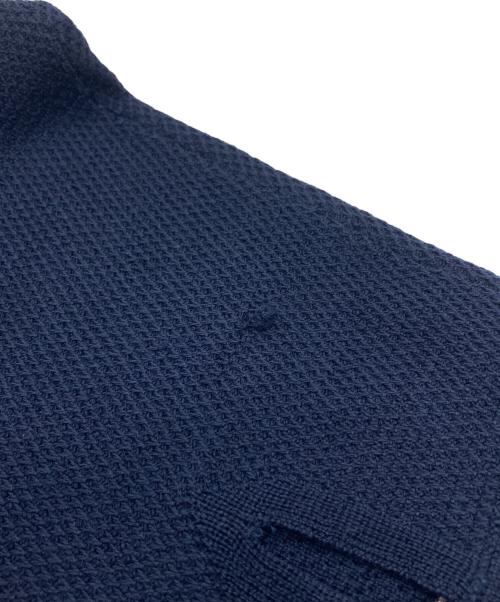 BLACK LABEL CRESTBRIDGE（ブラックレーベル クレストブリッジ）BLACK LABEL CRESTBRIDGE (ブラックレーベル クレストブリッジ) チェック切替ウールニット ネイビー サイズ:SIZE Lの古着・服飾アイテム