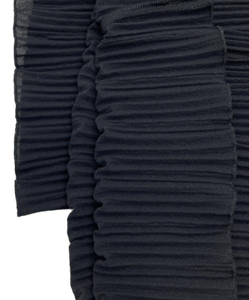 Noble（ノーブル）Noble (ノーブル) クリスタルプリーツスタンドネックブラウス ブラック サイズ:表記なしの古着・服飾アイテム