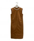 TOGAトーガ）の古着「ノースリーブワンピース」｜ブラウン