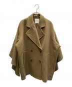 CLANEクラネ）の古着「BACK FRILL DOUBLE COAT」｜ブラウン