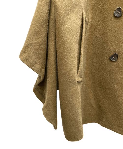CLANE（クラネ）CLANE (クラネ) BACK FRILL DOUBLE COAT ブラウン サイズ:SIZE 2の古着・服飾アイテム