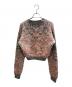 DIESEL (ディーゼル) クロップドVネックニット ピンク×グレー サイズ:XS：7000円