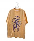 MARMOTマーモット）の古着「フラワーTシャツ」｜オレンジ