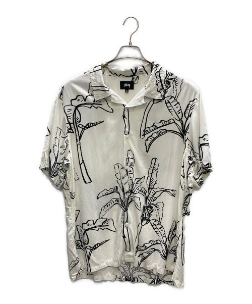 stussy（ステューシー）stussy (ステューシー) BANANA TREE SHIRT ホワイト サイズ:XLの古着・服飾アイテム