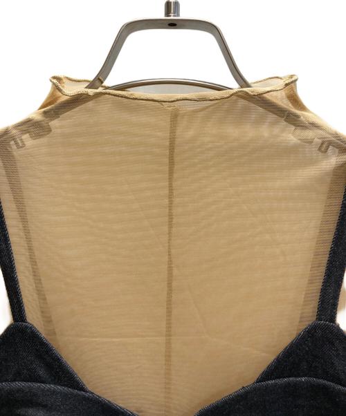 Ameri（アメリ）Ameri (アメリ) DENIM SHEER LAYERED DRESS ブラウン サイズ:Sの古着・服飾アイテム