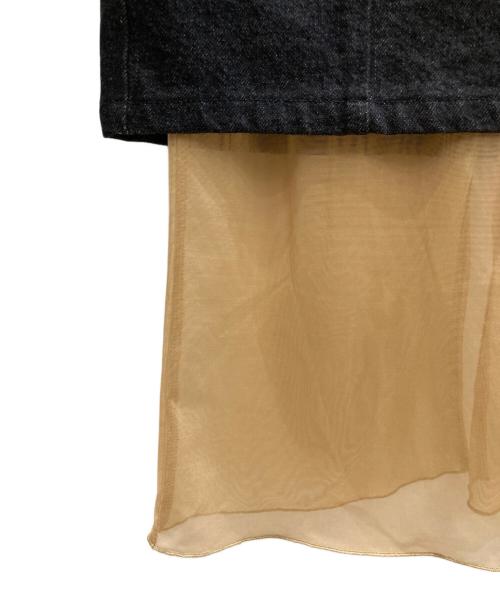 Ameri（アメリ）Ameri (アメリ) DENIM SHEER LAYERED DRESS ブラウン サイズ:Sの古着・服飾アイテム