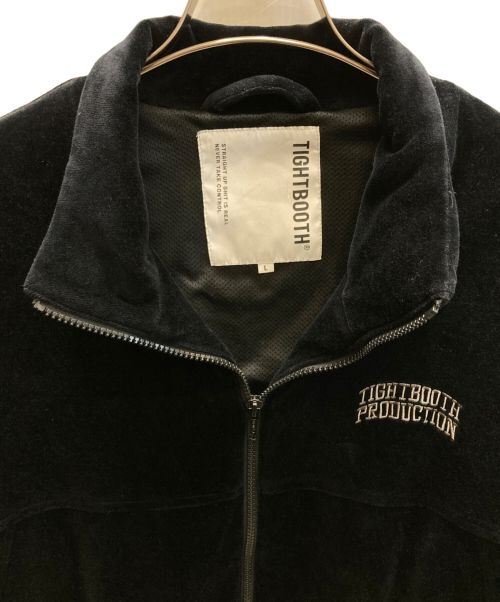 TIGHTBOOTH PRODUCTION（タイトブースプロダクション）TIGHTBOOTH PRODUCTION (タイトブースプロダクション) VELOUR TRACK JACKET ブラック サイズ:SIZE Lの古着・服飾アイテム
