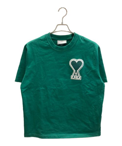 AMI Alexandre Mattiussi（アミアレクサンドルマテュッシ）AMI Alexandre Mattiussi (アミアレクサンドルマテュッシ) ロゴワッペンTシャツ グリーン サイズ:SIZE Sの古着・服飾アイテム