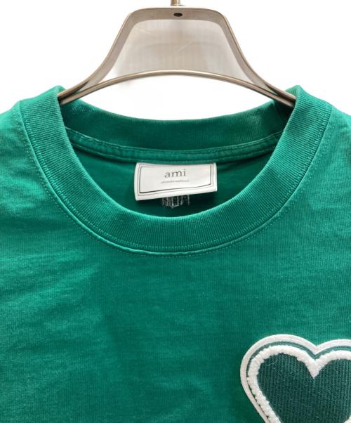 AMI Alexandre Mattiussi（アミアレクサンドルマテュッシ）AMI Alexandre Mattiussi (アミアレクサンドルマテュッシ) ロゴワッペンTシャツ グリーン サイズ:SIZE Sの古着・服飾アイテム