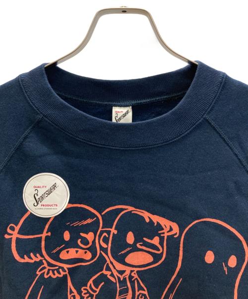 sports wear（スポーツウェア）sports wear (スポーツウェア) JOURNAL STANDARD relume (ジャーナルスタンダード レリューム) 別注 カラークルーネックスウェット ネイビー サイズ:SIZE M 未使用品の古着・服飾アイテム