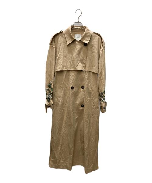 CLANE（クラネ）CLANE (クラネ) EMBROIDERY TRENCH COAT ブラウン サイズ:1の古着・服飾アイテム
