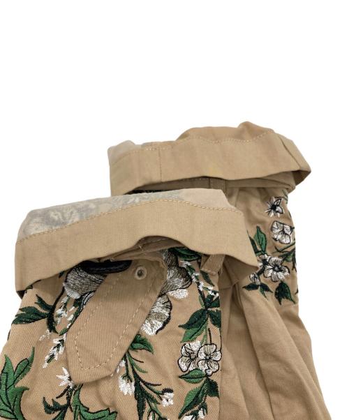 CLANE（クラネ）CLANE (クラネ) EMBROIDERY TRENCH COAT ブラウン サイズ:1の古着・服飾アイテム