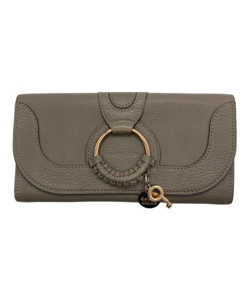 SEE BY CHLOE（シーバイクロエ）SEE BY CHLOE (シーバイクロエ) 2つ折り財布 HANA フラップウォレット ベージュの古着・服飾アイテム